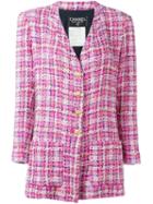 Chanel Vintage Tweed Jacket, Women's, Size: 40, Pink/purple