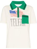 Telfar Flag Print Polo Shirt - Neutrals