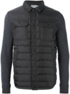 Moncler Padded Panel Cardigan, Men's, Size: Xl, Grey, Feather Down/acrylic/polyamide/wool