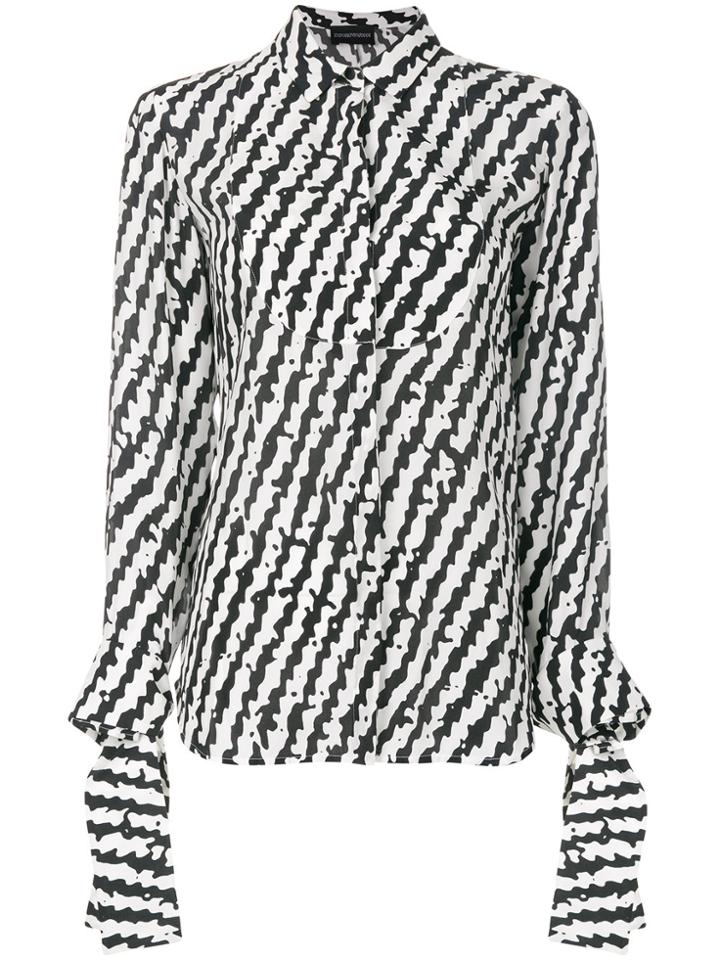 Emporio Armani Stripe Detail Shirt - Black