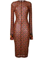 Givenchy - Patterned Dress - Women - Polyamide/viscose - 36, Yellow/orange, Polyamide/viscose