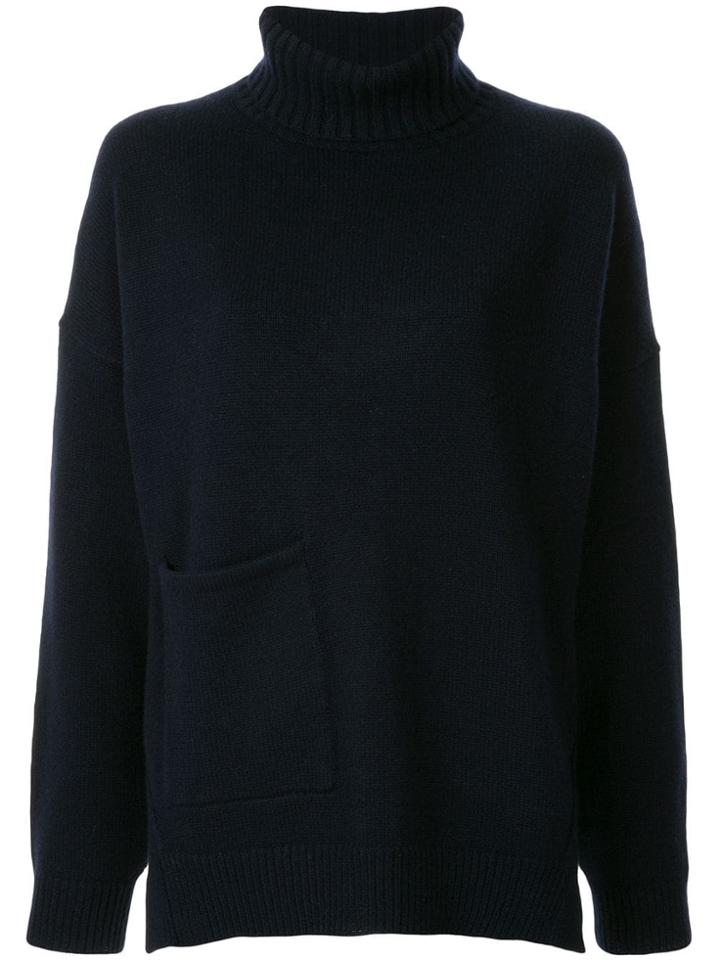 Tibi Patch Pocket Jumper - Blue