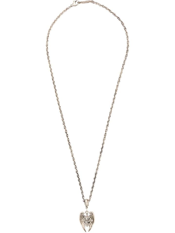 Roman Paul Winged Cross Necklace - Metallic