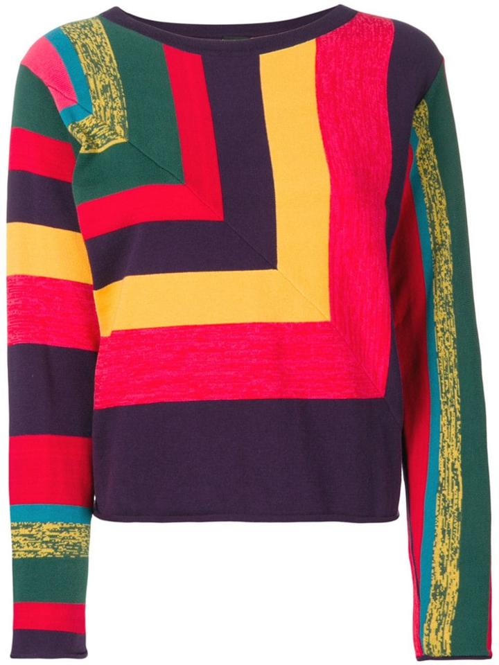 Ps Paul Smith Geometric Print Jumper - Purple