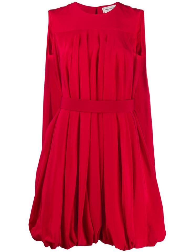Alexander Mcqueen Balloon Short Dress - Red