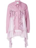 Marco De Vincenzo Buttoned Ruffle Embellished Jacket - Pink