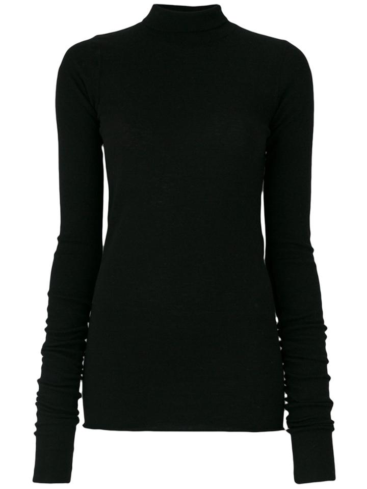 Rick Owens Roll Neck Jumper - Black
