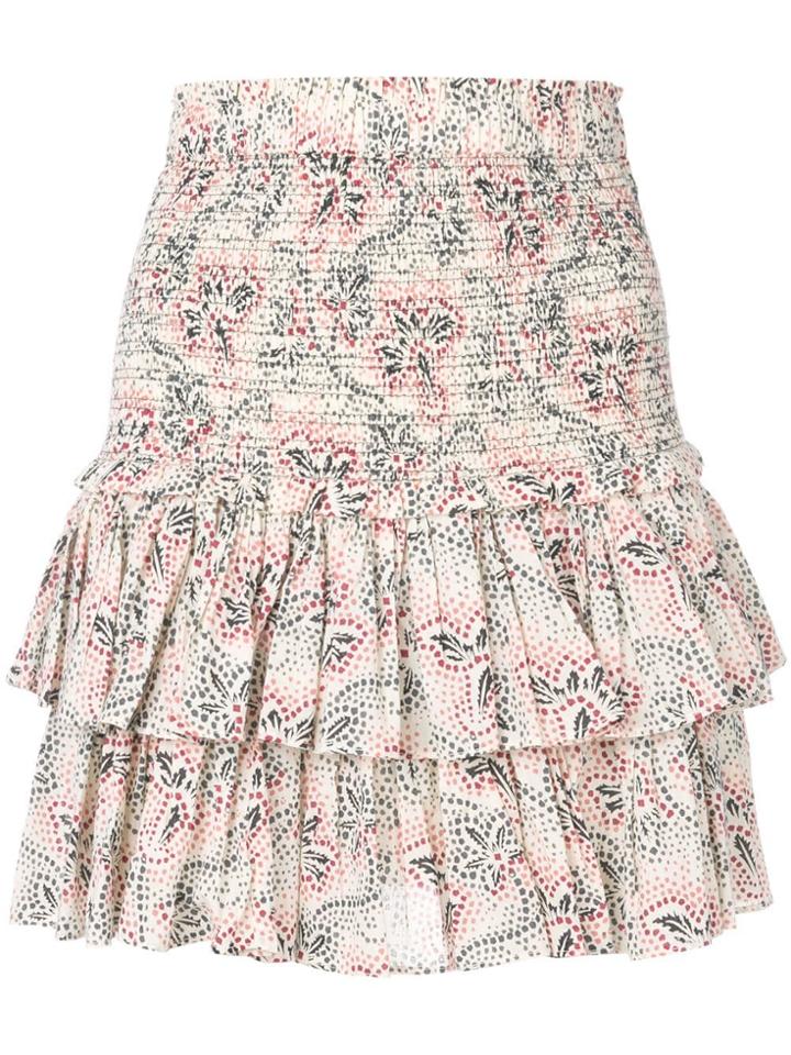 Isabel Marant Étoile Ruffle Tiered Mini Skirt - Neutrals