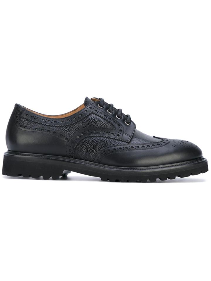 Aiezen Classic Lace-up Brogues - Black