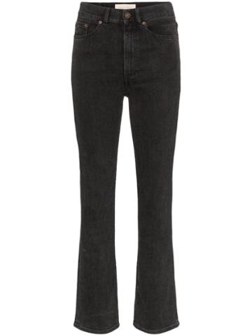 Jeanerica High-waisted Straight Leg Jeans - Black