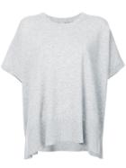 Michael Kors Collection Loose Fit Knitted Top - Grey