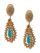 Oscar De La Renta Drop Stone Earrings - Blue