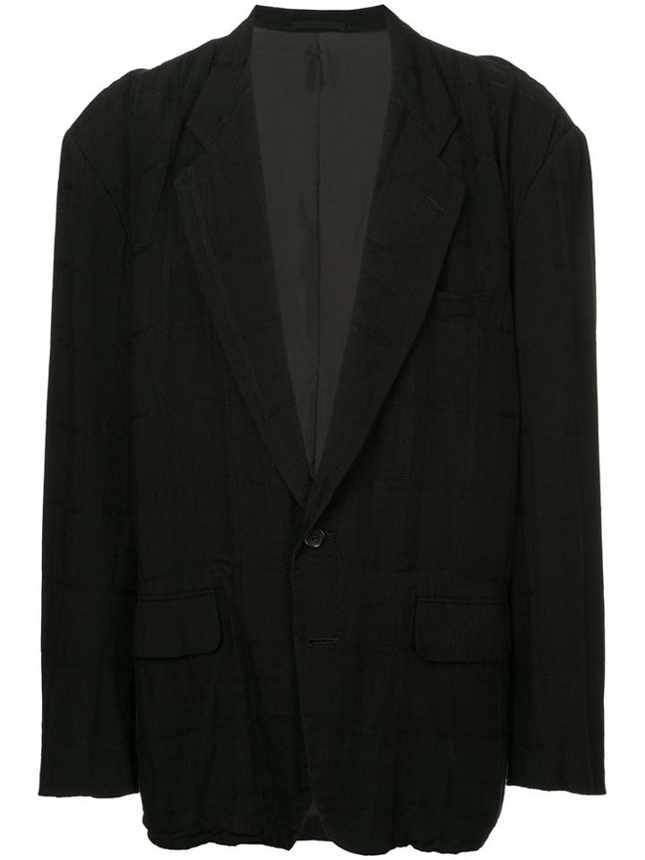 Comme Des Garçons Vintage Check Sample Blazer - Black
