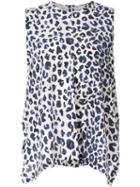 Des Prés Leopard Print Blouse - White