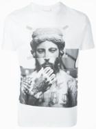 Neil Barrett Statue Print T-shirt, Men's, Size: S, White, Cotton