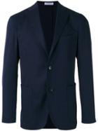 Boglioli Two Button Blazer, Men's, Size: 50, Blue, Spandex/elastane/virgin Wool/cupro