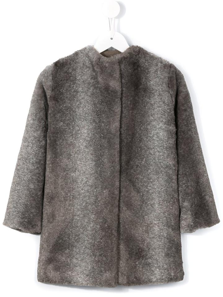 Amelia Milano 'goldie' Faux Fur Jacket, Girl's, Size: 10 Yrs, Grey