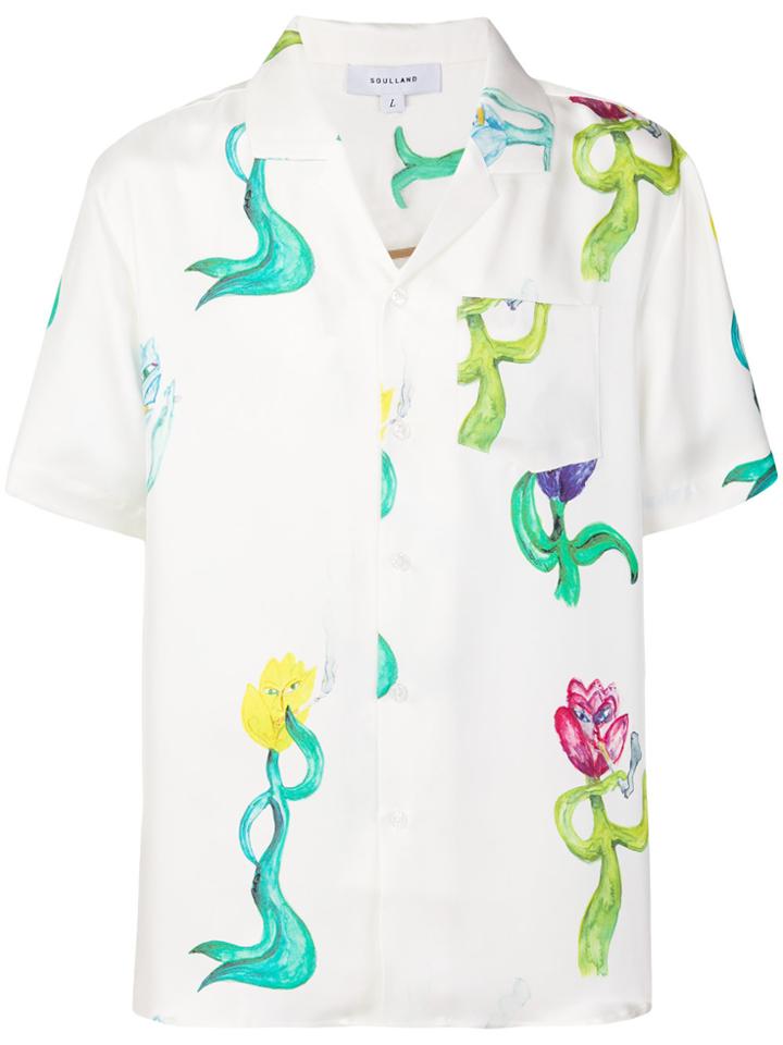 Soulland Print Short-sleeve Shirt - White