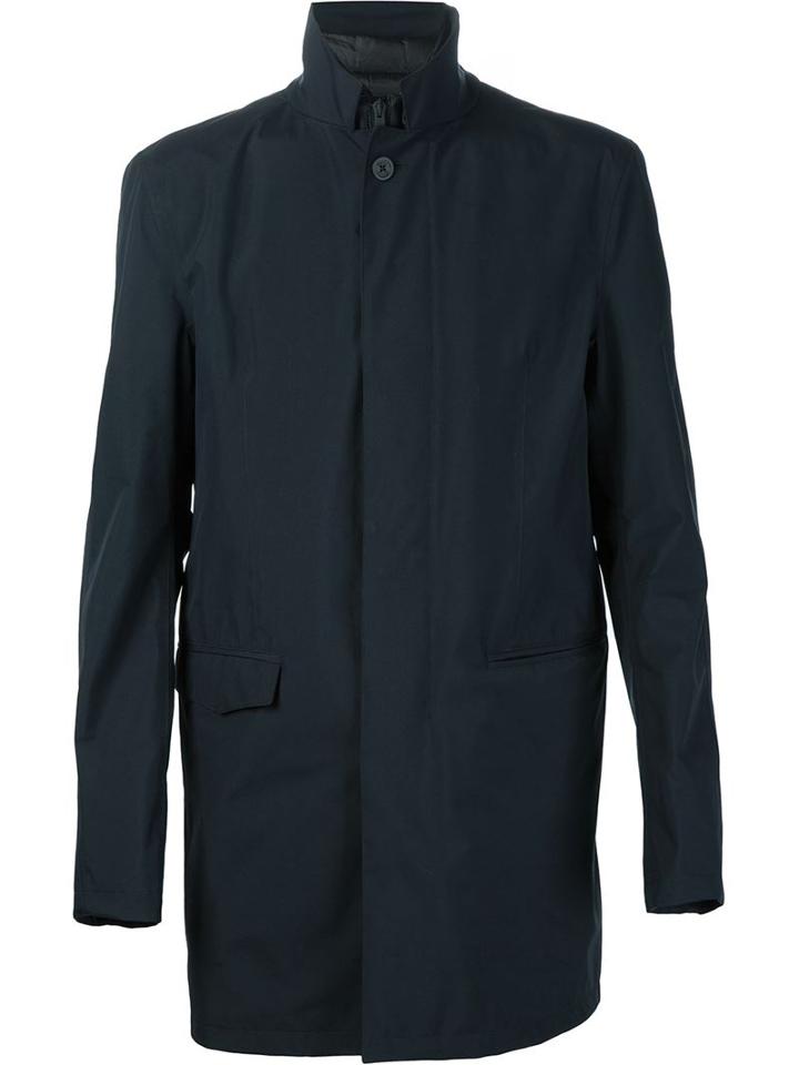 Herno Detachable Padded Gilet Coat, Men's, Size: 52, Blue, Polyester