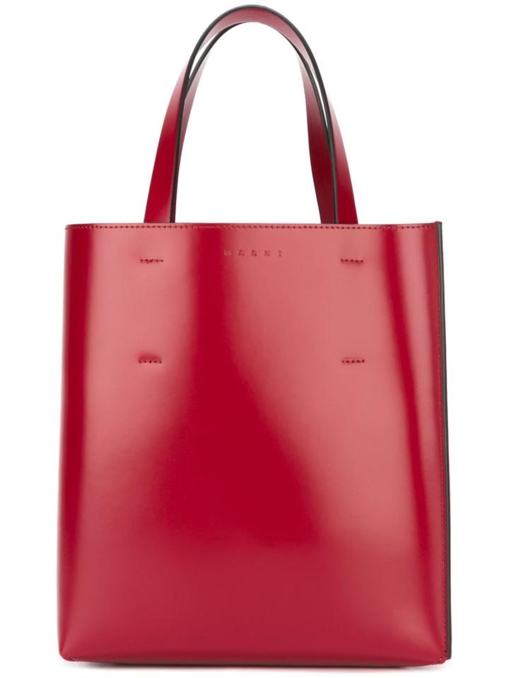 Marni 'museo' Shopper Tote, Women's, Red