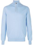 Ermenegildo Zegna Button Neck Sweater - Blue