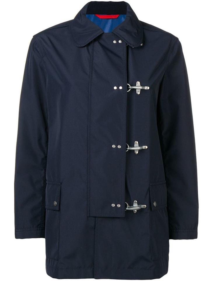 Fay Off-centre Button Jacket - Blue