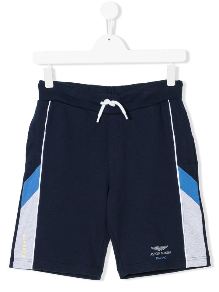 Hackett Kids Logo Printed Shorts - Blue