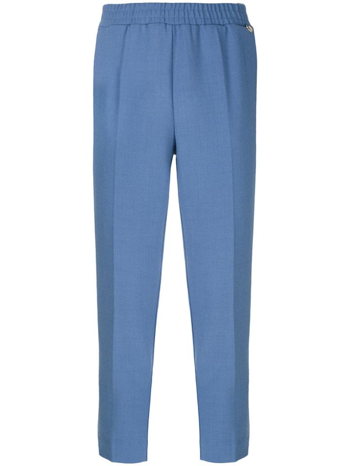 Twin-set Cropped Tailored Trousers - Blue