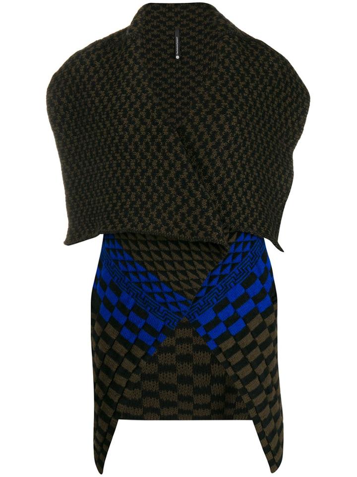 Pierantoniogaspari Geometric Knit Vest - Brown