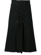 Proenza Schouler Corset Detail A-line Skirt, Women's, Size: 6, Black, Viscose