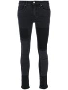 Victoria Victoria Beckham Patchwork Slim-fit Jeans - Black