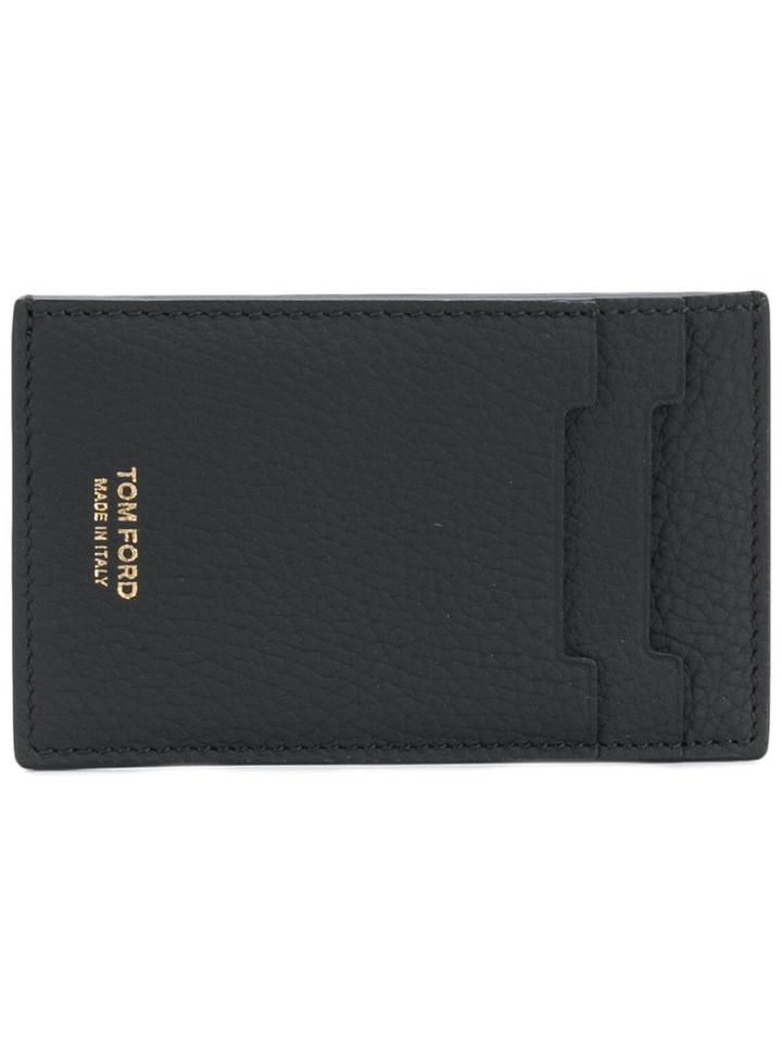 Tom Ford Logo Print Card Holder - Black