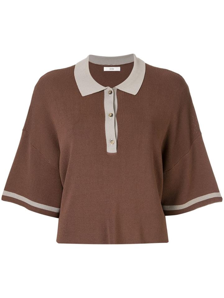 G.v.g.v. Oversized Polo Sweater - Brown