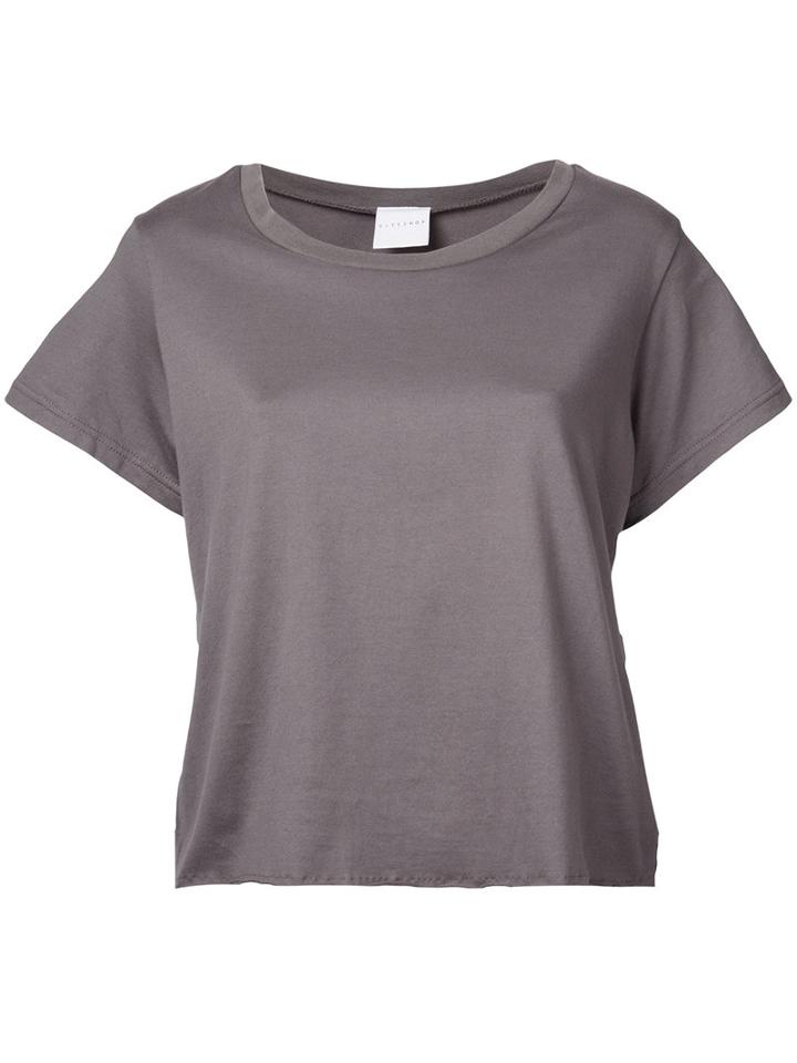 Cityshop - Round Neck T-shirt - Women - Cotton - One Size, Women's, Grey, Cotton