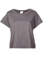 Cityshop - Round Neck T-shirt - Women - Cotton - One Size, Women's, Grey, Cotton