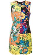 Dvf Diane Von Furstenberg Floral Panel Shift Dress - Multicolour