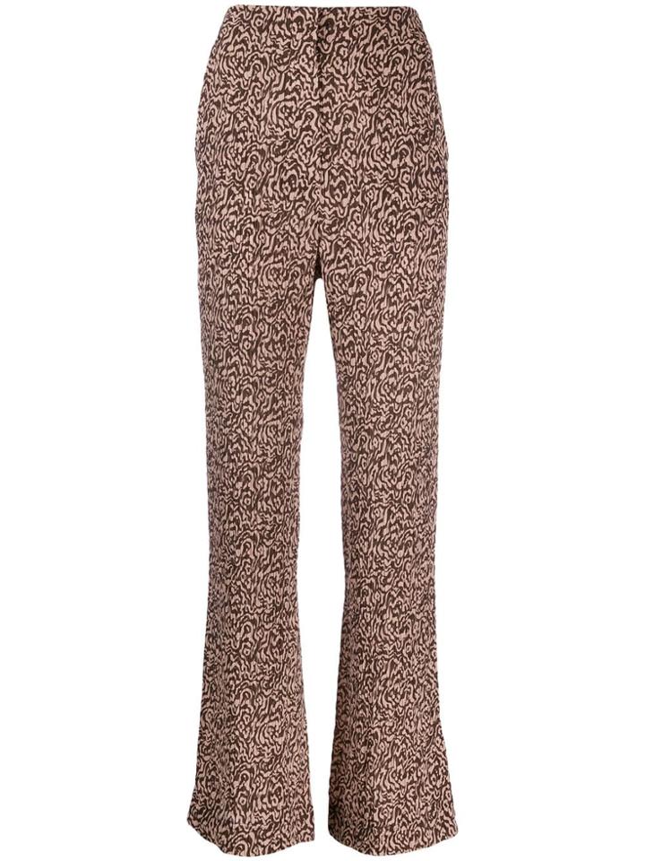 Nanushka Graphic Print Trousers - Brown