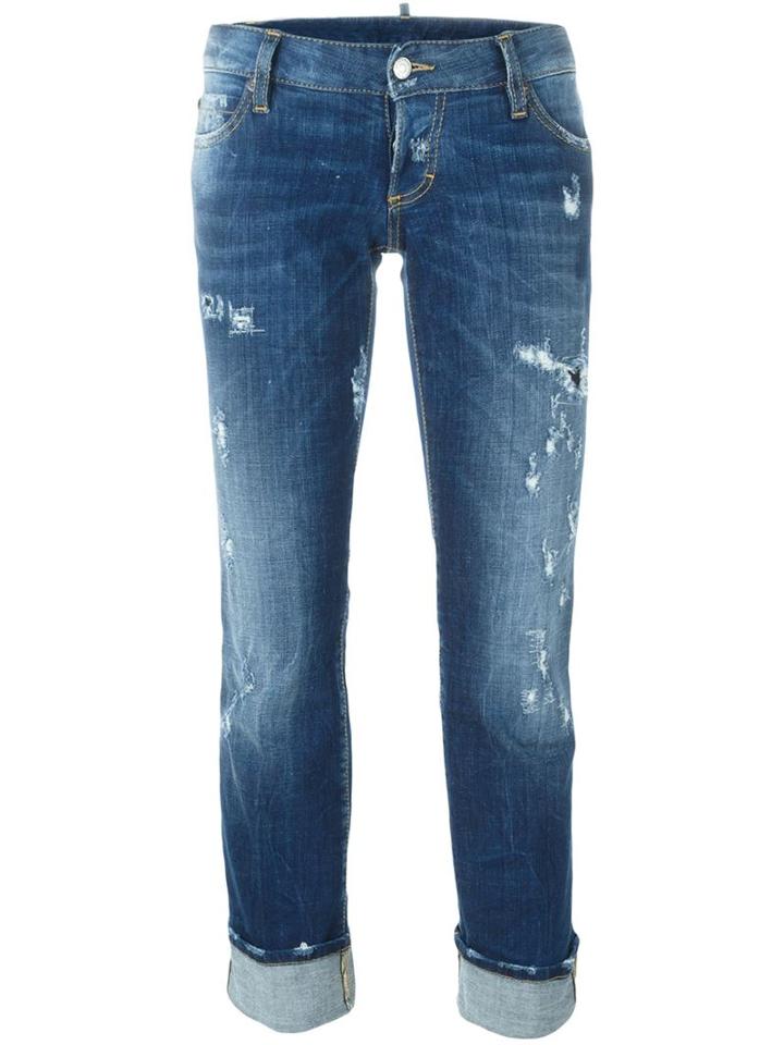 Dsquared2 Sexy Flared Jeans, Women's, Size: 42, Blue, Cotton/polyester/spandex/elastane