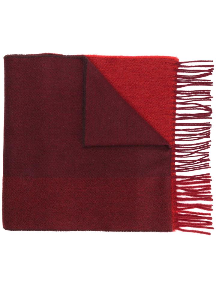 Pringle Of Scotland Colour Block Scarf - Red