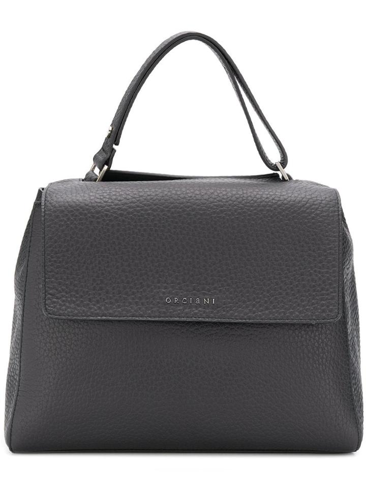 Orciani Foldover Top Tote - Black
