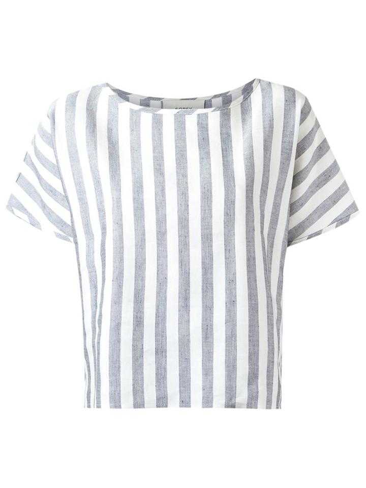 Egrey Striped Top, Women's, Size: 40, Grey, Linen/flax/viscose