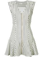Veronica Beard Striped Mini Dress, Women's, Size: 2, White, Cotton