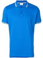 Peuterey Contrast Striped Trim Polo Shirt - Blue