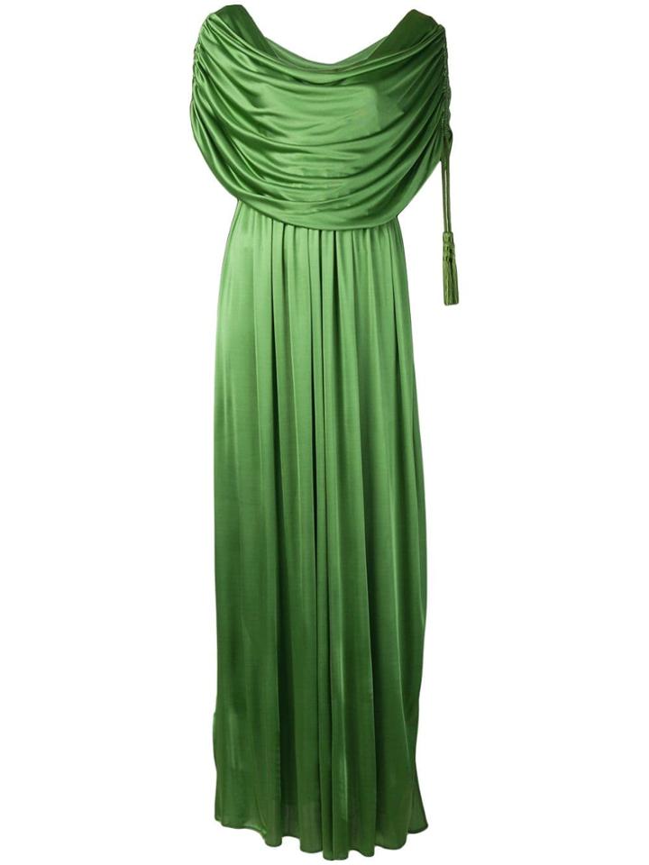 Lanvin Long Draped Dress - Green
