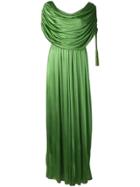 Lanvin Long Draped Dress - Green