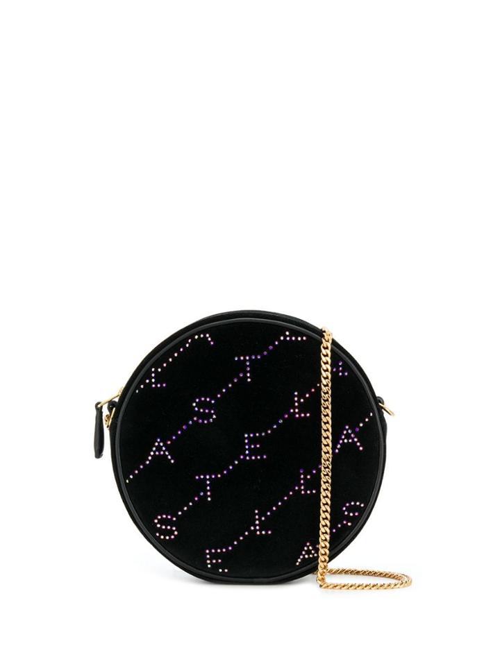 Stella Mccartney Embellished Monogram Shoulder Bag - Black