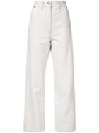 Lemaire Wide Leg Jeans, Women's, Size: 34, White, Cotton