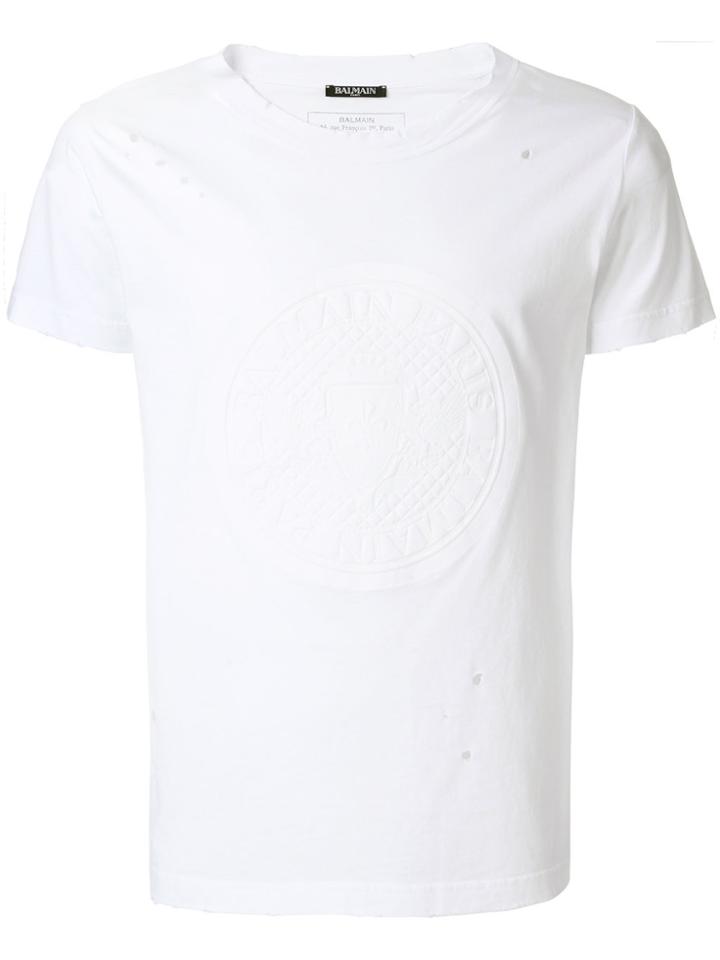 Balmain Logo Crest T-shirt - White