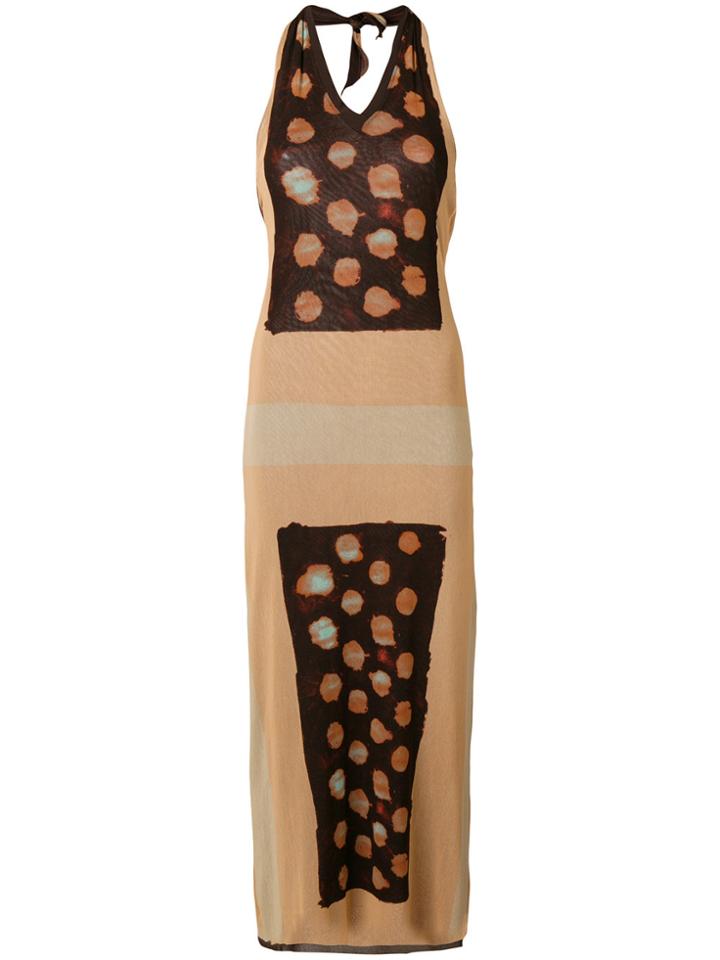 Jean Paul Gaultier Vintage Halter-neck Sheer Dress - Nude & Neutrals