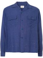 Fake Alpha Vintage 1950s Rockabilly Shirt - Blue